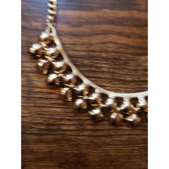 Givenchy Gold tone Statement Necklace Rhinestone Dangle Collar Chain Runway - Picture 13 of 16